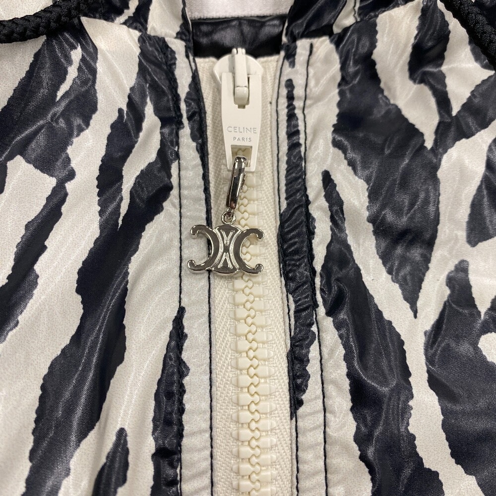 C (やや傷や汚れあり)】セリーヌ CELINE ナイロンジャケット ゼブラ