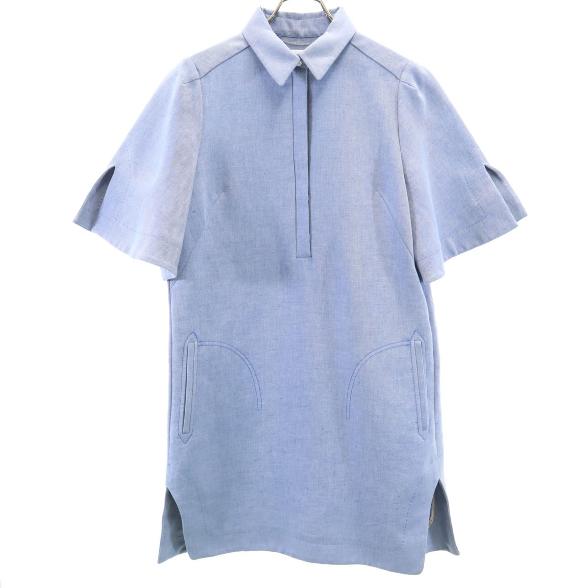 CARVEN カルヴェン ポルトガル製 半袖 ワンピース 38 ブルー系