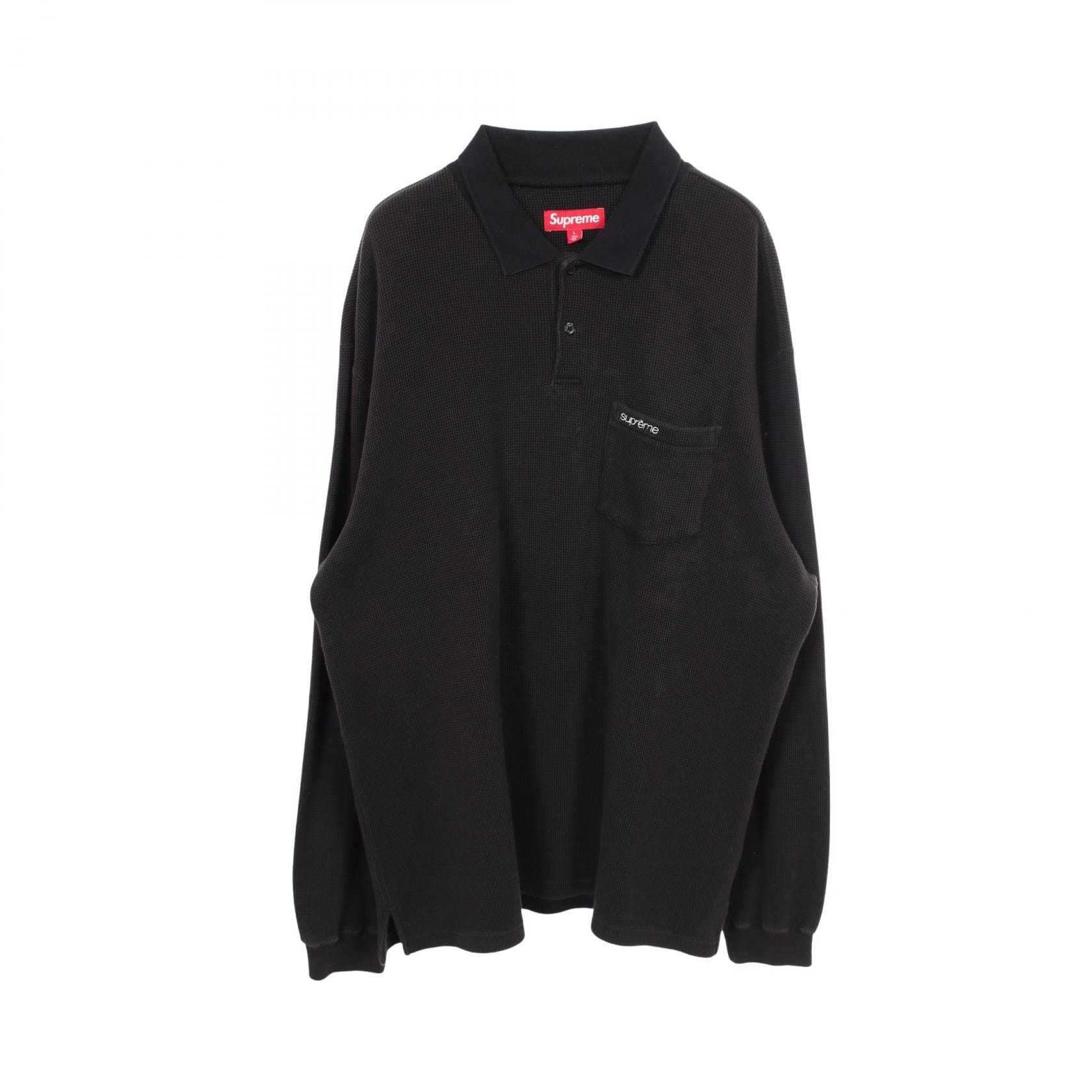 シュプリーム Supreme Small Box ニット ポロシャツ 衣料品 トップス コットン メンズ ブラック系 【中古】
