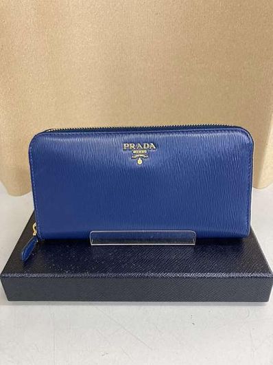 PRADA Large Saffiano Leather Wallet "Bluette"