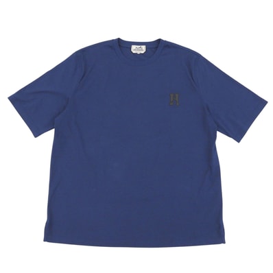 未使用品 エルメス 半袖Tシャツ ネイビー メンズ L H657800HA60