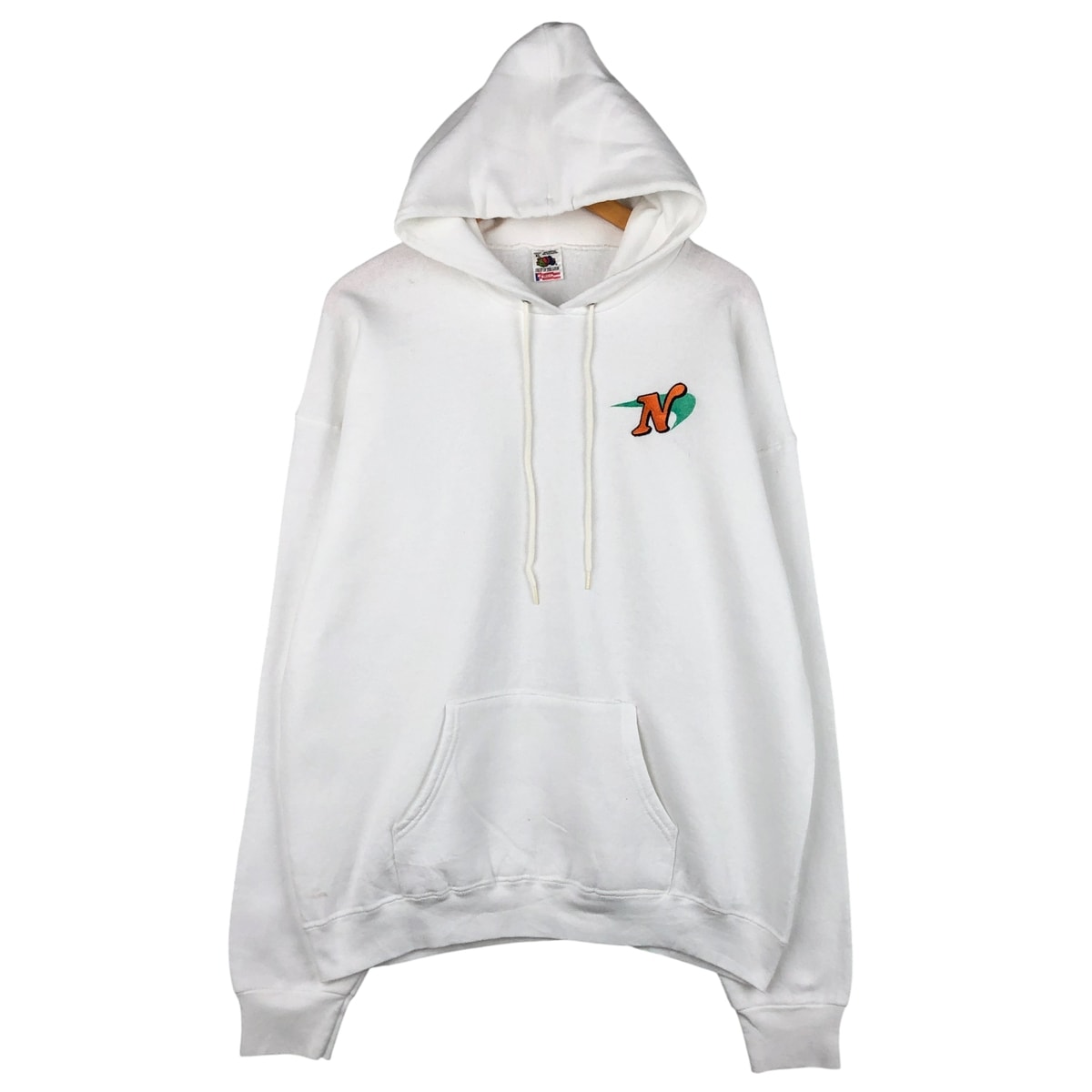 古着 90年代 フルーツオブザルーム FRUIT OF THE LOOM NEW PORT ニューポート アドバタイジング スウェットプルオーバーパーカー USA製 メンズXL相当 ヴィンテージ/eaa607867