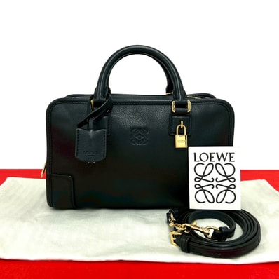 LOEWE ロエベ アマソナ 23 アナグラム ロゴ レザー ショルダーバッグ ブラック
90903