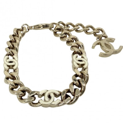 CHANEL シャネル ブレスレット チェーン ココマーク アジャスター付き GP B22S レディース 約31.3g 2022年【中古品】
