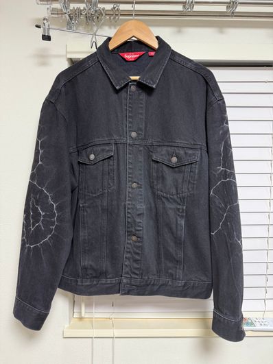 Supreme Shibori Denim Trucker Jacket "Black"