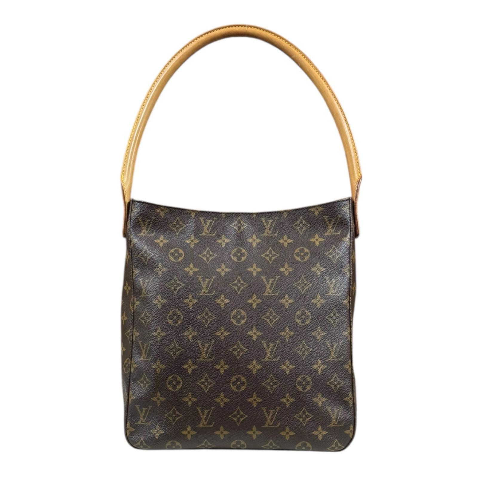ルイヴィトン ルーピングGM モノグラム ショルダーバッグ モノグラムキャンバス M51145 ブラウン レディース LOUIS VUITTON  中古