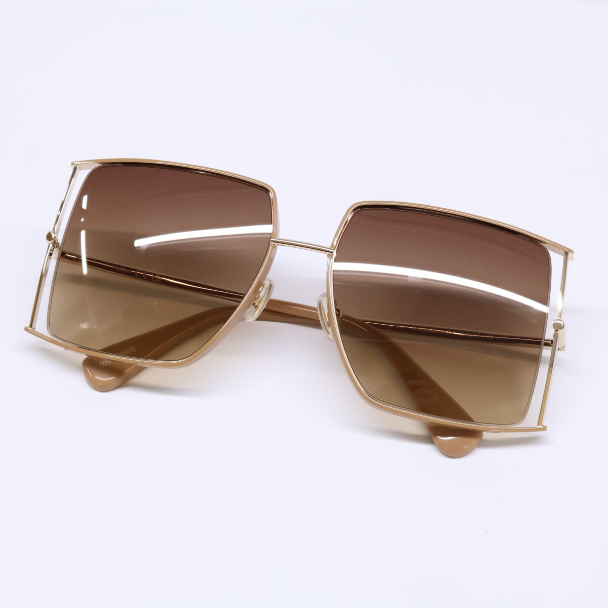 マックスマーラ 【新品同様】JEAN1 MM0120 47F ジーン1 メタル スクエア 58□17 135