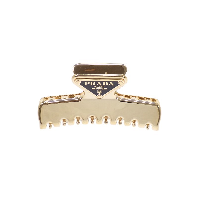 プラダ PRADA ヘアクリップ 1IF103 ゴールド【中古】【ABランク】