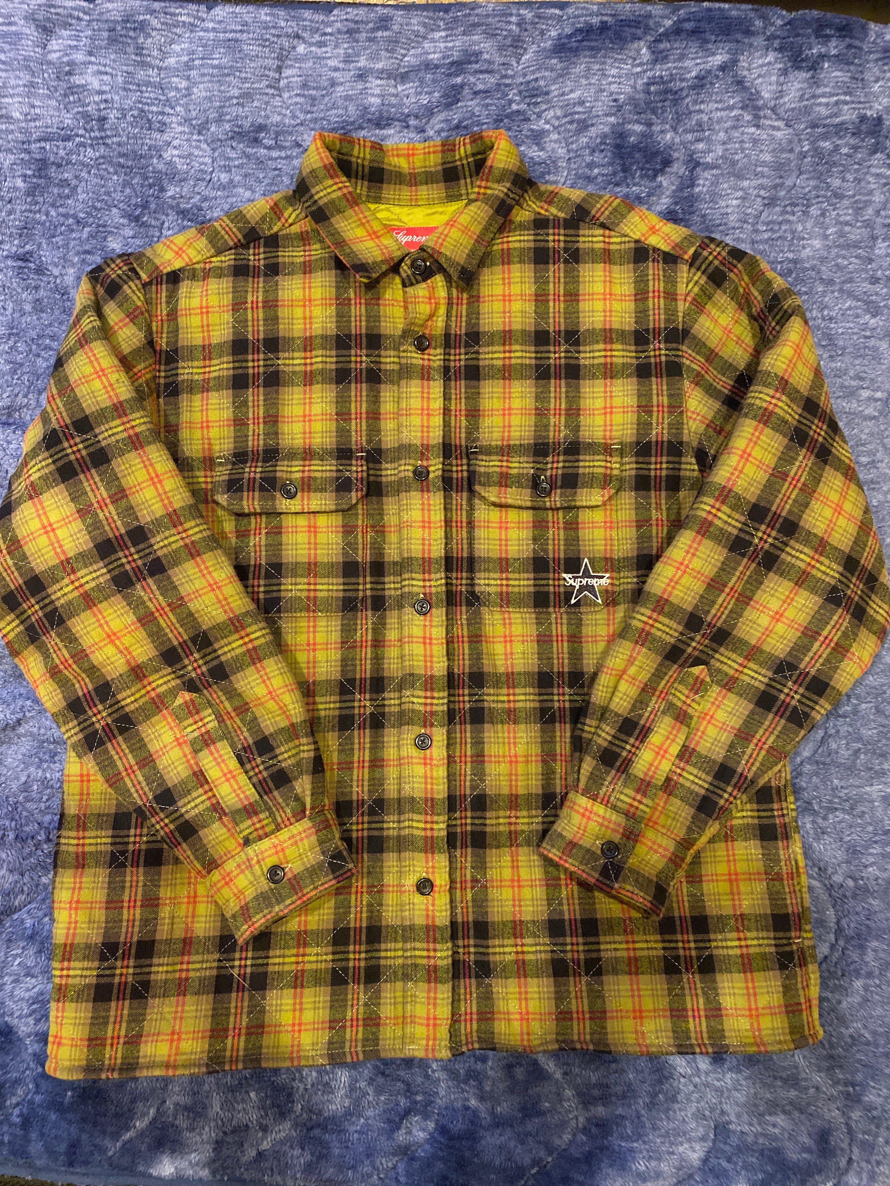 Supreme Quilted Plaid Flannel Shirt "Olive"