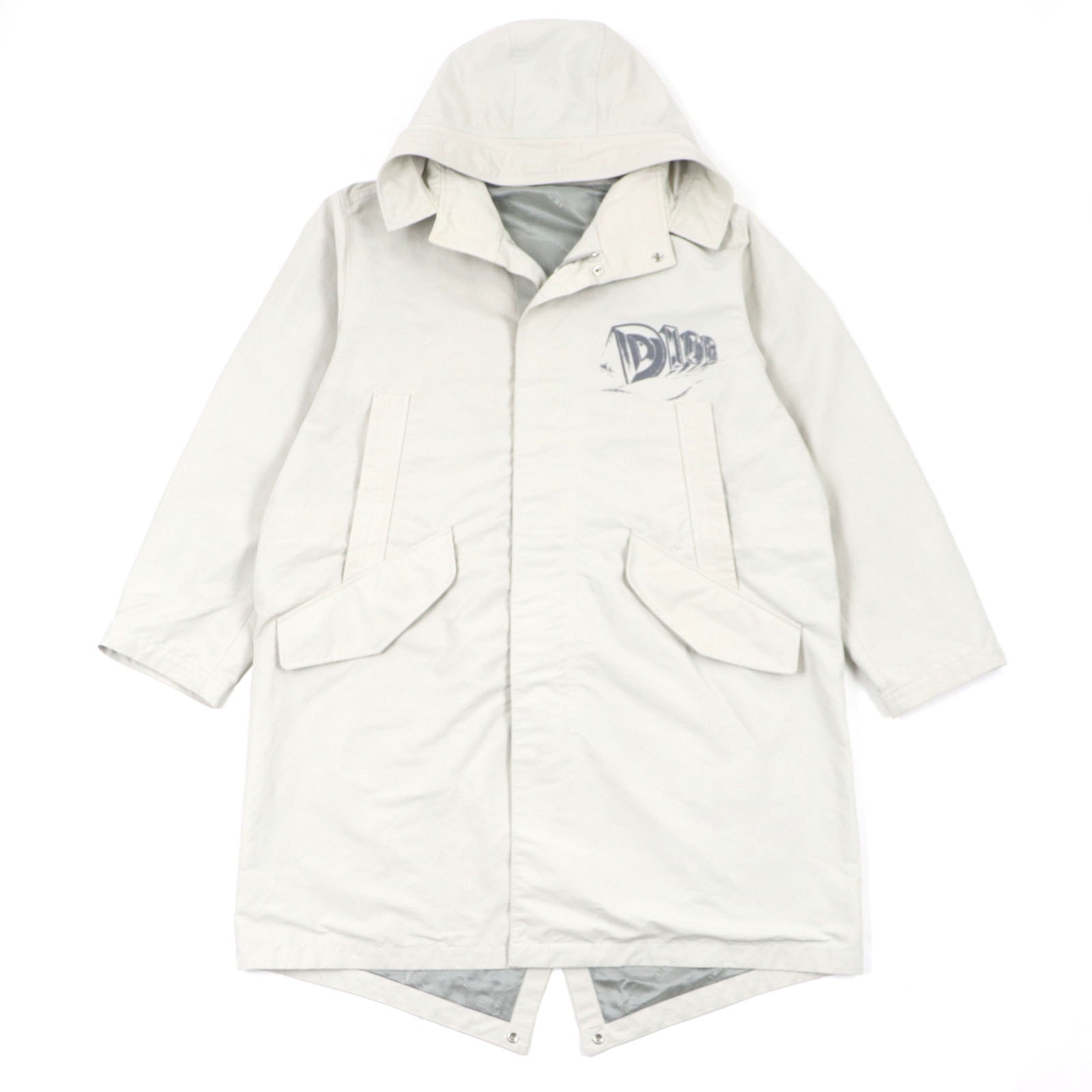 Dior Hooded Parka Technical Cotton Ottoman "Grey"
