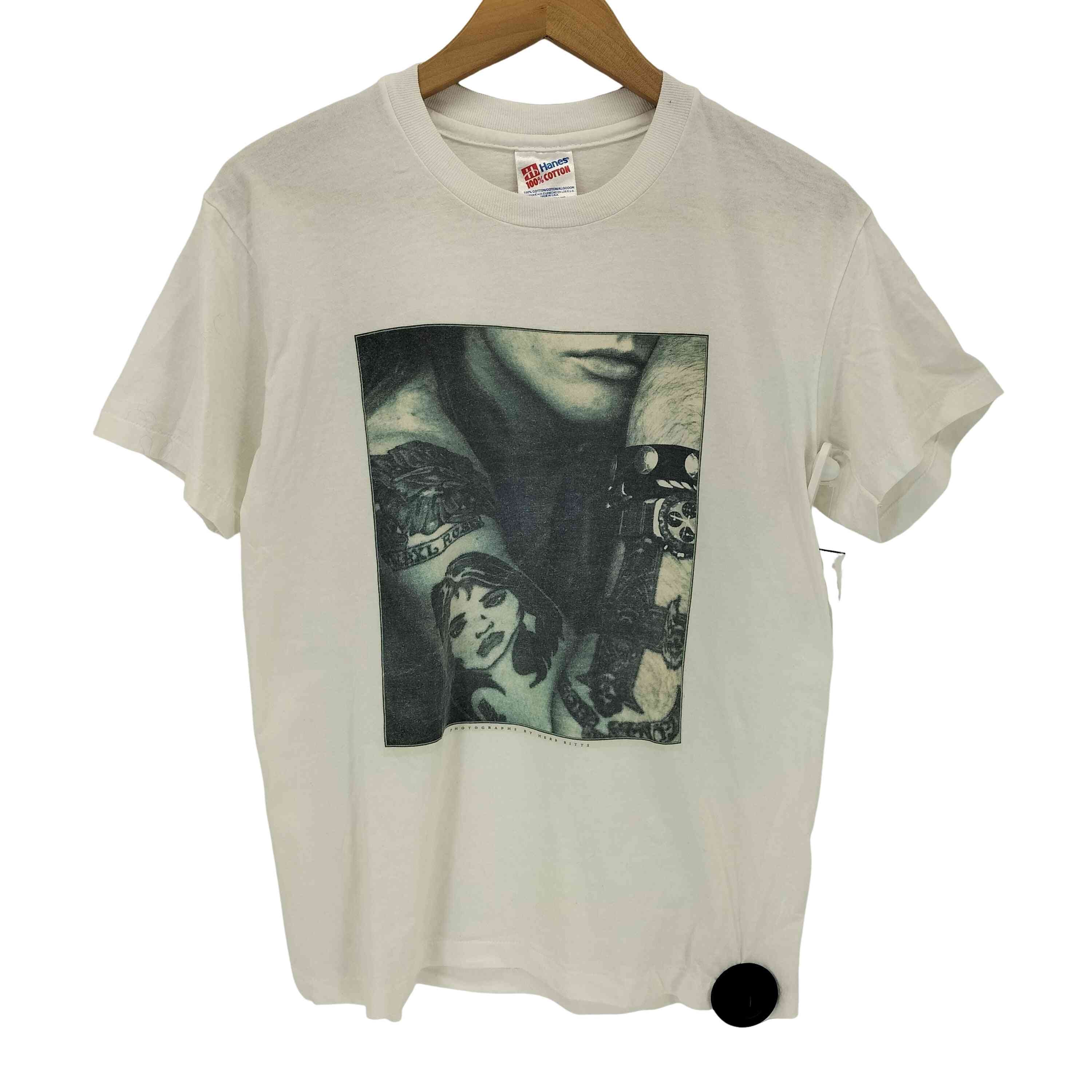 90s USA製シングルステッチ フォトプリント クルーネックTシャツ【1143664724161】