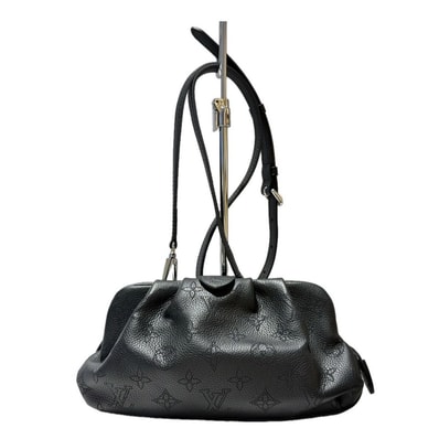 【値下げ】LOUIS VUITTON ルイ・ヴィトン スカラ ミニ ショルダーバッグ M80093 モノグラムマヒナ ブラック レディース【中古】