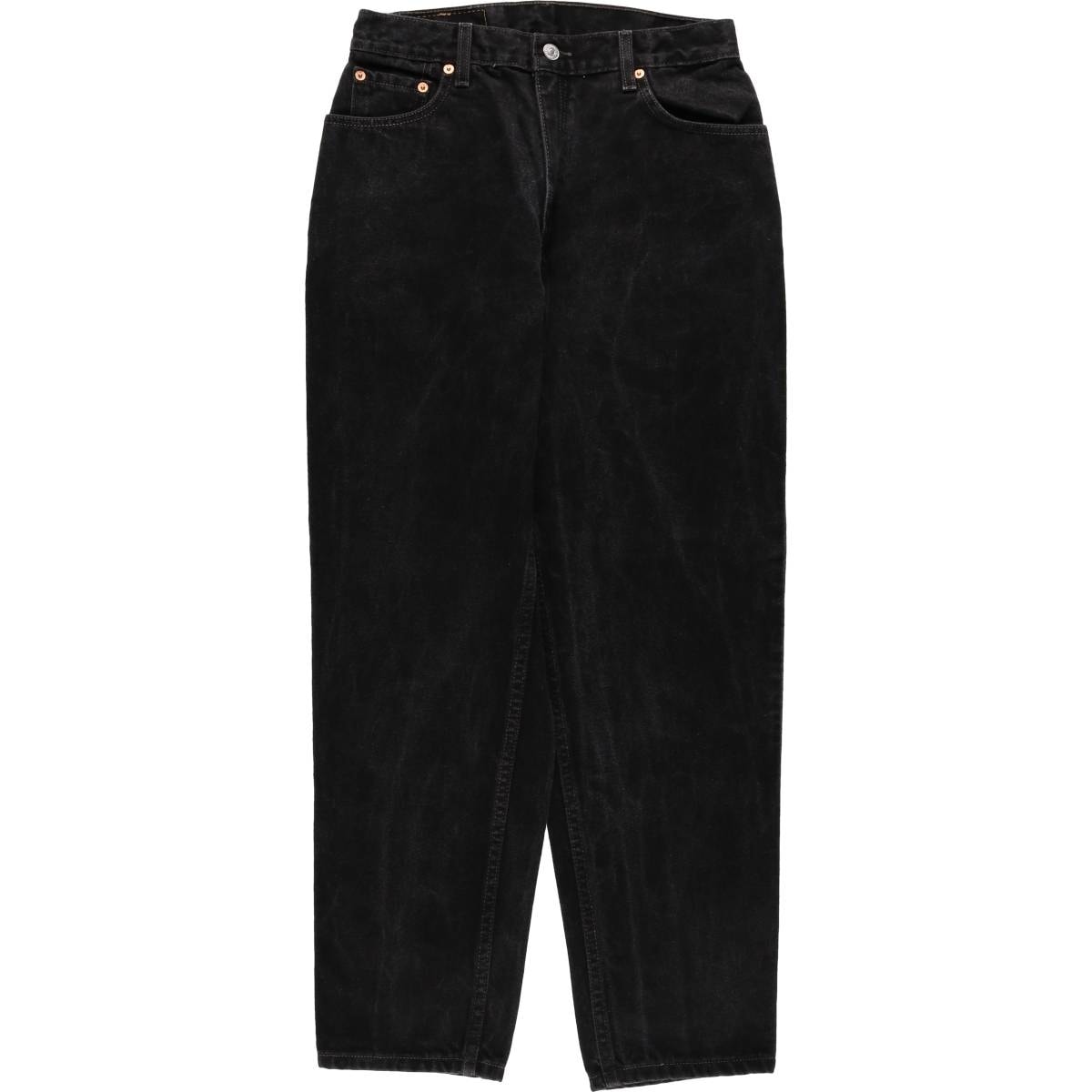 古着 00年代 リーバイス Levi's 550 RELAXED FIT TAPERED LEG ブラックデニム テーパードデニムパンツ レディースL(w30)相当/eaa581232