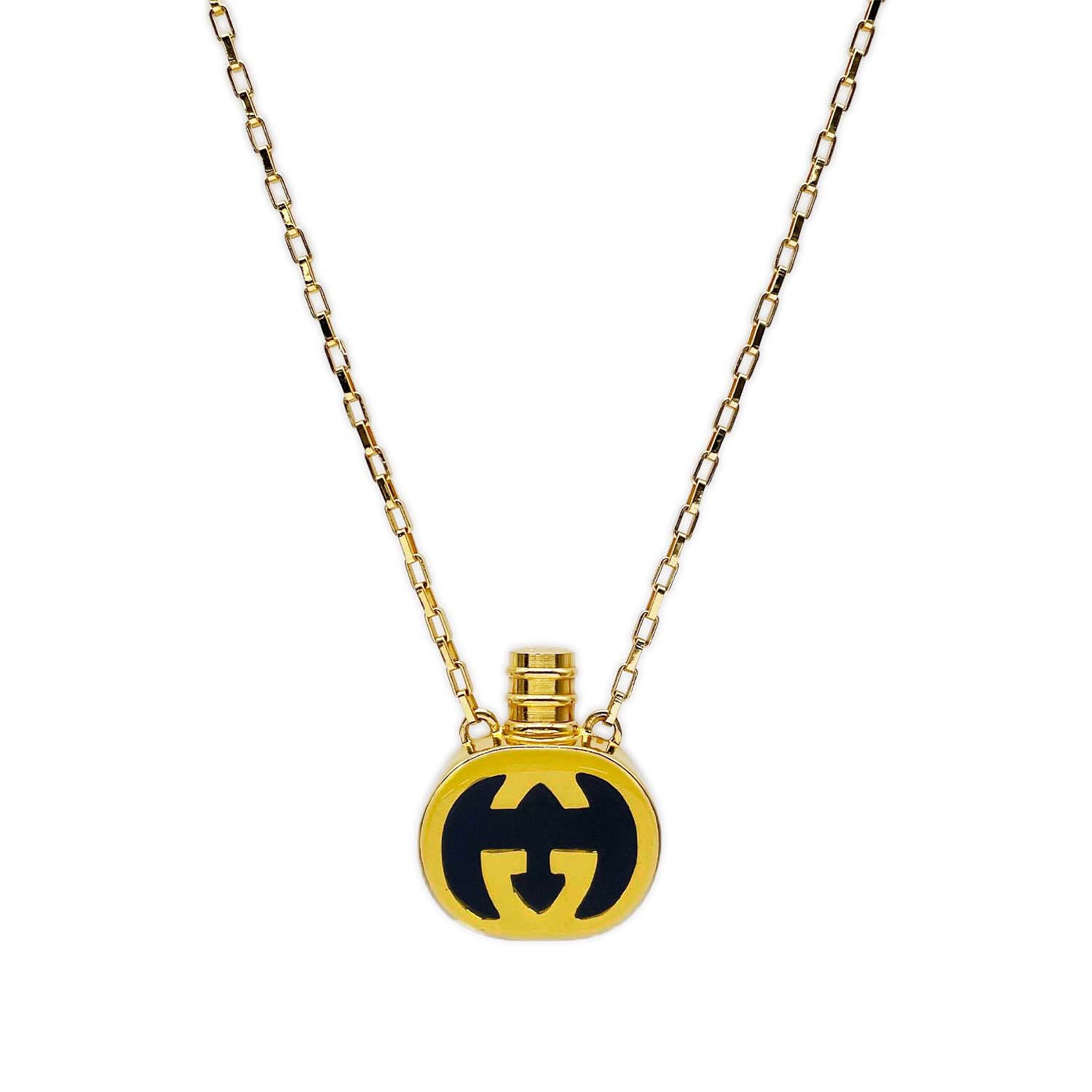 ゆ*ん様 GUCCI グッチインターロッキングパフュームボトル ネックレス 香水 B (目立った傷や汚れなし)】GUCCI グッチ パフュームボトル インター