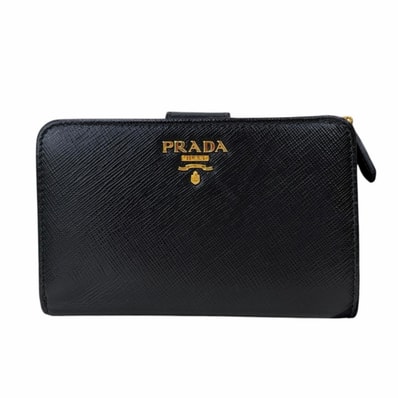 プラダ サフィアーノ 二つ折り財布 レザー 1ML225 レディース PRADA 中古