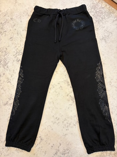 Chrome Hearts Floral Cross Sweatpants "Black"