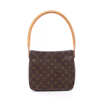 ルイ・ヴィトン LOUIS VUITTON ルーピングMM ショルダーバッグ バッグ PVCコーティングキャンバス レザー モノグラム レディース ブラウン系 M51146 【中古】