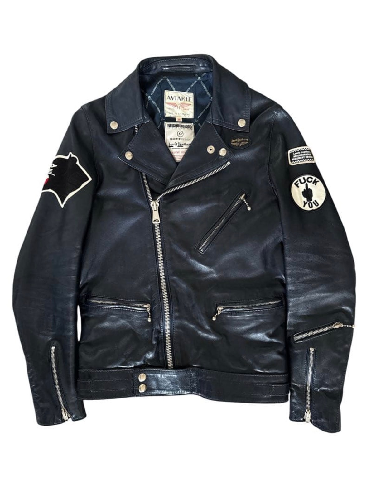 lewis leathers x neighborhood x fragment design サイクロン レザー ライダース ジャケット