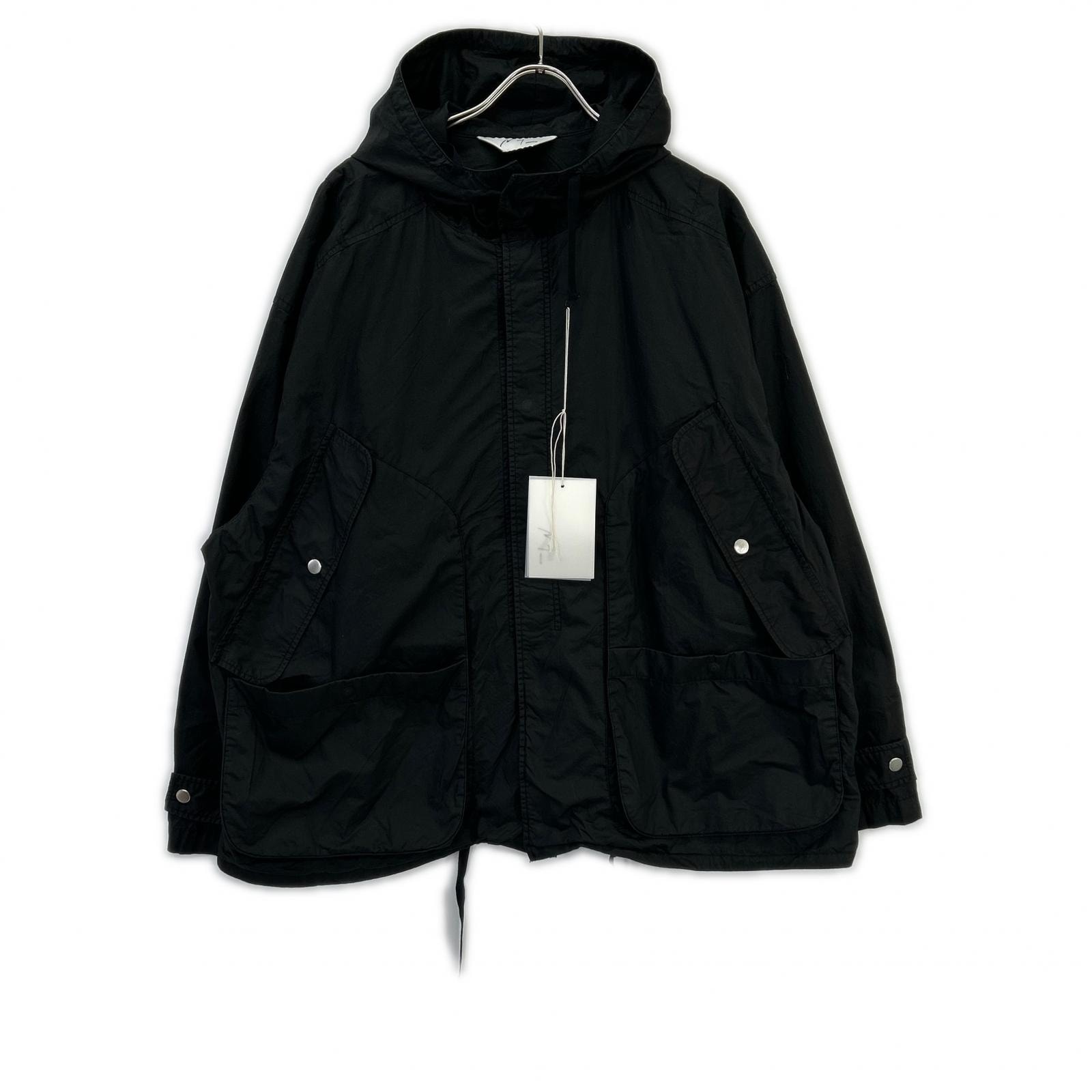アンセルム 26SS ANC-SH91 ブラック HOODED FIELD SHIRT JACKET フィールドパーカー 2