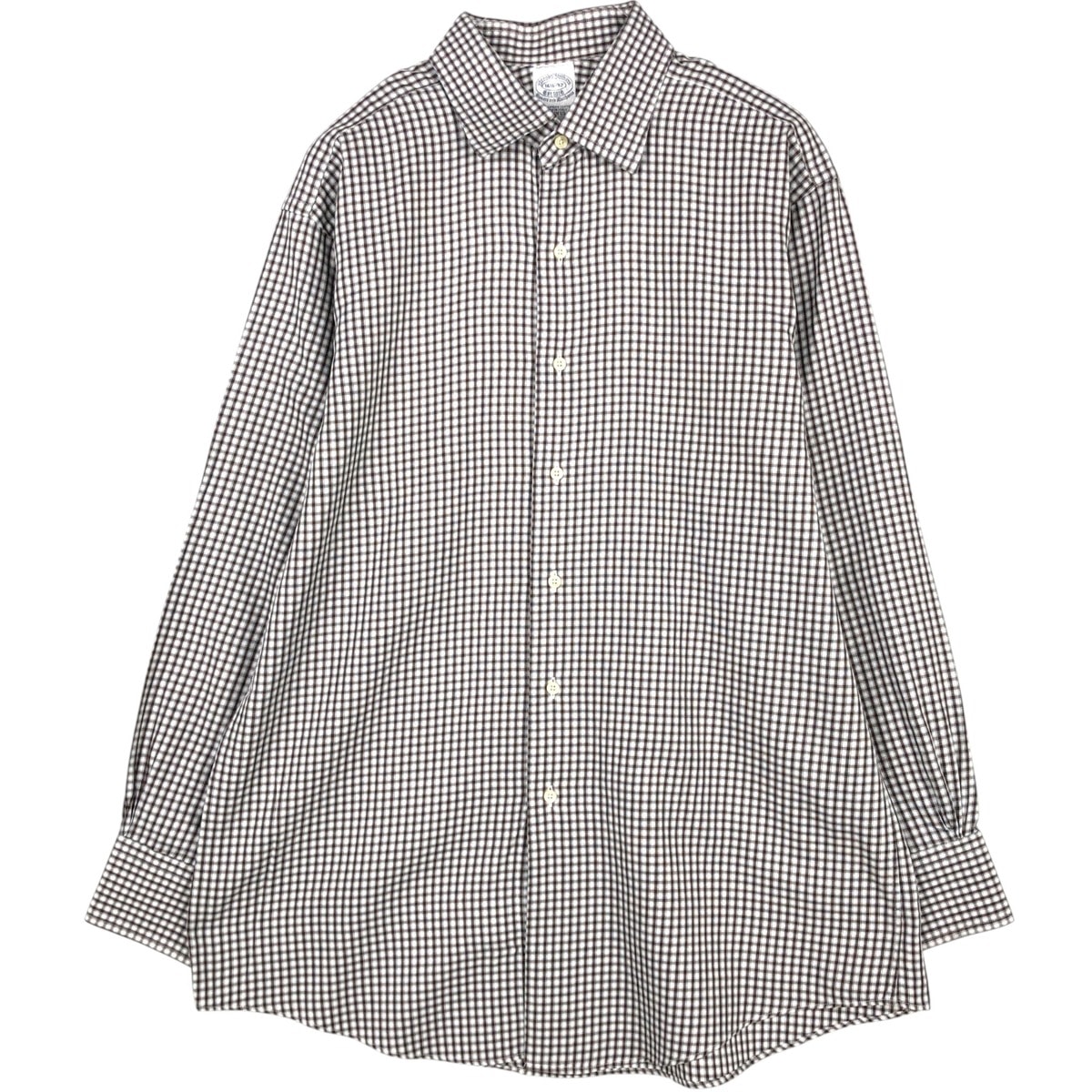 古着 ブルックスブラザーズ Brooks Brothers Est.1818 長袖 コットンチェックシャツ USA製 メンズL相当/eaa673041