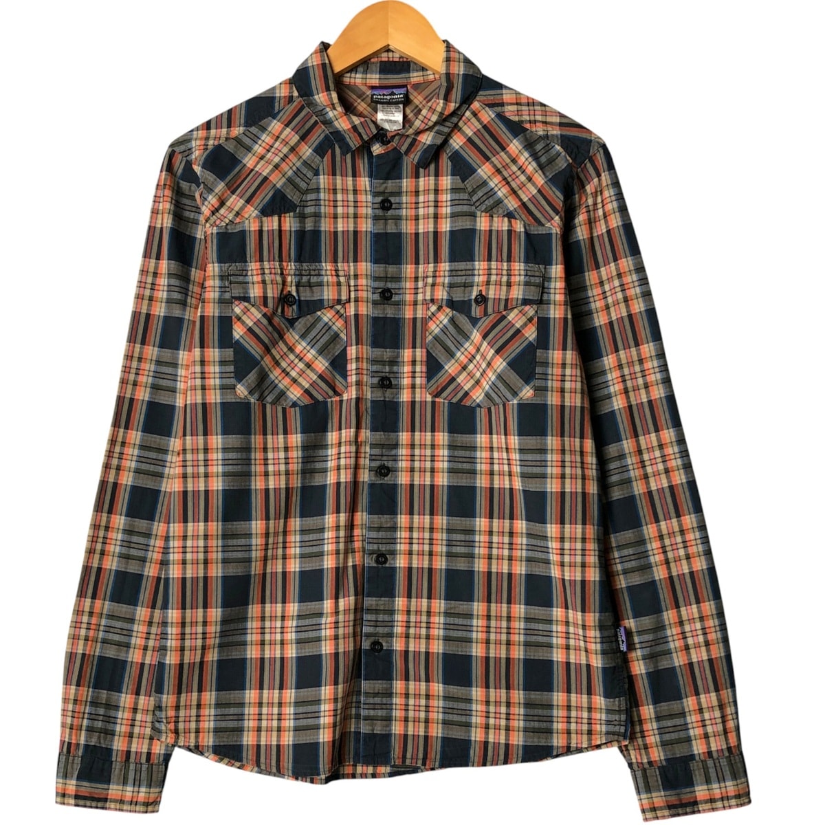 古着 パタゴニア Patagonia 52251FA12 長袖 コットンチェックシャツ メンズS相当/eaa586784