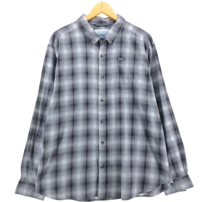 古着 コロンビア Columbia オンブレチェック 長袖 コットンチェックシャツ メンズXL相当/eaa562763