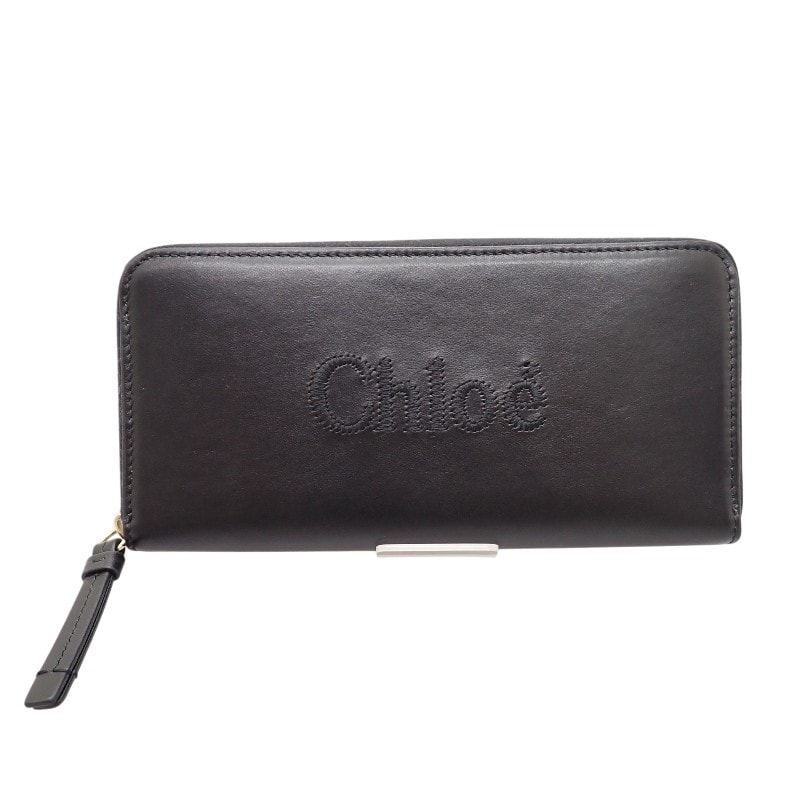 クロエ Chloe ロングジップウォレット 財布 ブラック【中古】【ABランク】