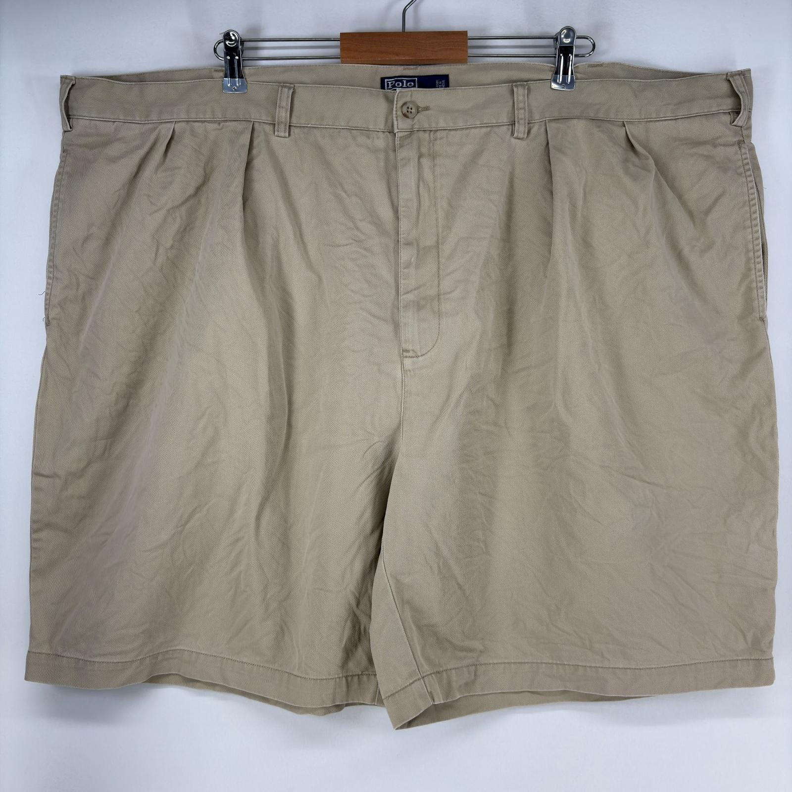 古着 ポロバイラルフローレン Polo by Ralph Lauren ショートパンツ ワンポイントロゴ TYLER 大きいサイズ 特大 w52 ベージュ メンズ