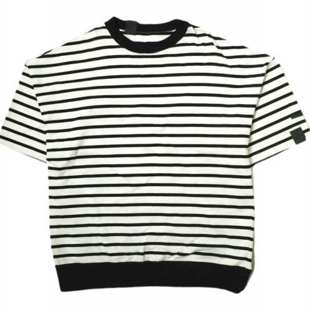 N.HOOLYWOOD COMPILE LINE エヌハリウッド ミスターハリウッド コンパイルライン 24SS 日本製 B.D CREW BLACK オーバーサイズボーダークルーネックTシャツ 9232-CP08-004 42 BK BORDER