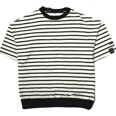 N.HOOLYWOOD COMPILE LINE エヌハリウッド ミスターハリウッド コンパイルライン 24SS 日本製 B.D CREW BLACK オーバーサイズボーダークルーネックTシャツ 9232-CP08-004 42 BK BORDER