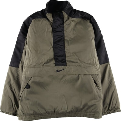 古着 90年代 ナイキ NIKE 中綿入り ハーフジップ ナイロンプルオーバー メンズXL相当/eaa607296