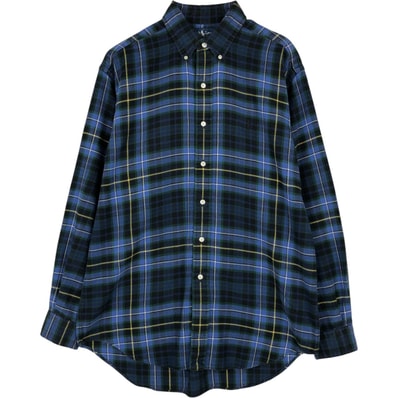古着 ラルフローレン Ralph Lauren BLAKE 長袖 ボタンダウン ライトネルチェックシャツ メンズM相当/eaa649297