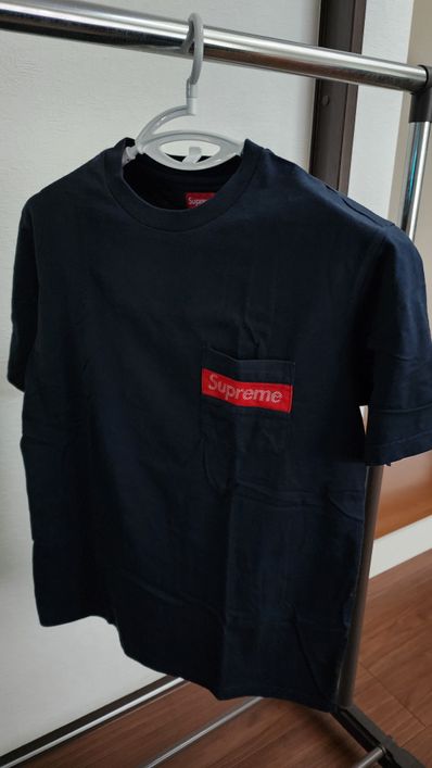 Supreme Mesh Stripe Pocket Tee "Navy"