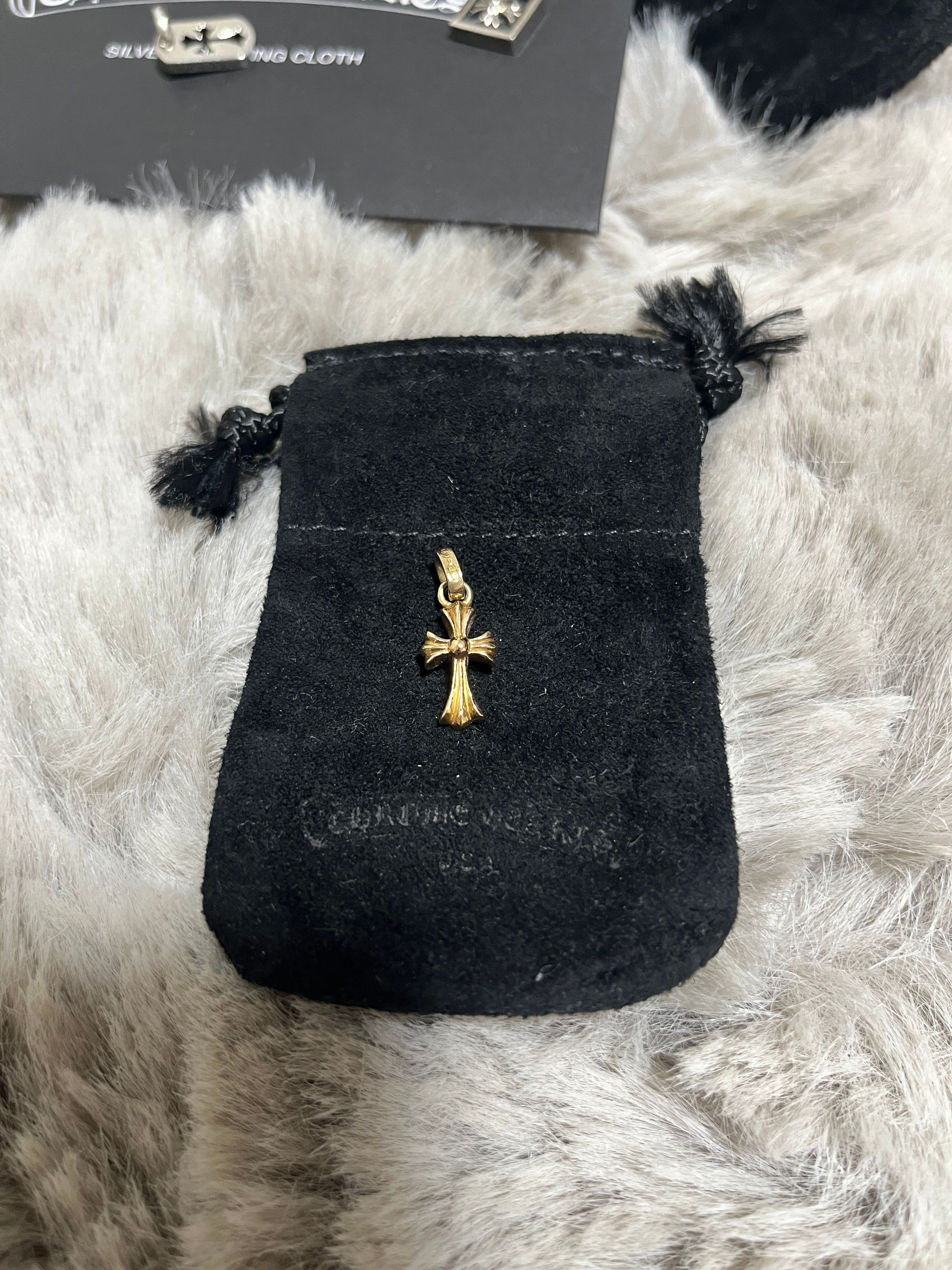 Chrome Hearts 22K CH Cross Baby Fat Charm "Yellow Gold"