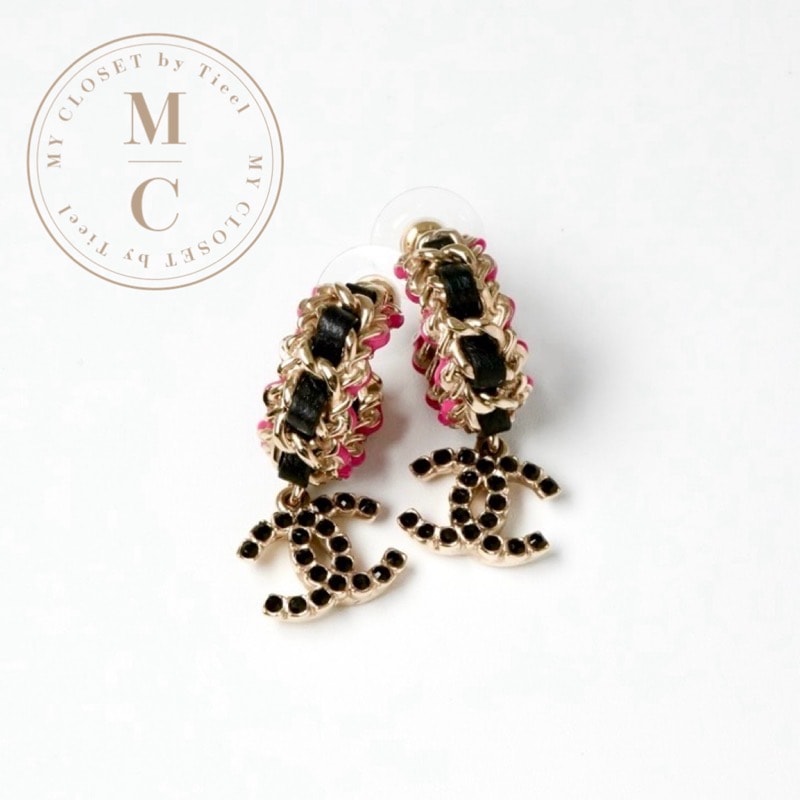 シャネル CHANEL ピアス イヤリング ゴールド ブラック ピンク ココマーク フープ