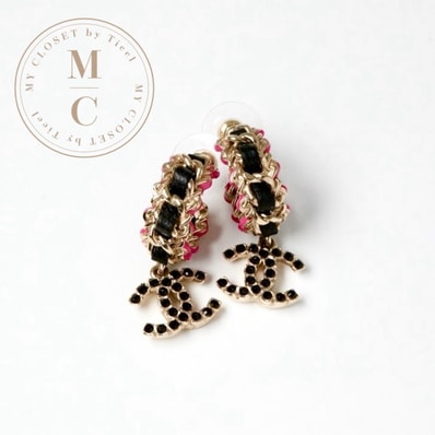 シャネル CHANEL ピアス イヤリング ゴールド ブラック ピンク ココマーク フープ