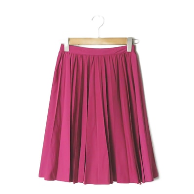 Ray BEAMS レイビームス タフタプリーツスカート 63-27-0119-509 0 ピンク ウエストゴム ポリエステル ボトムス lc29909