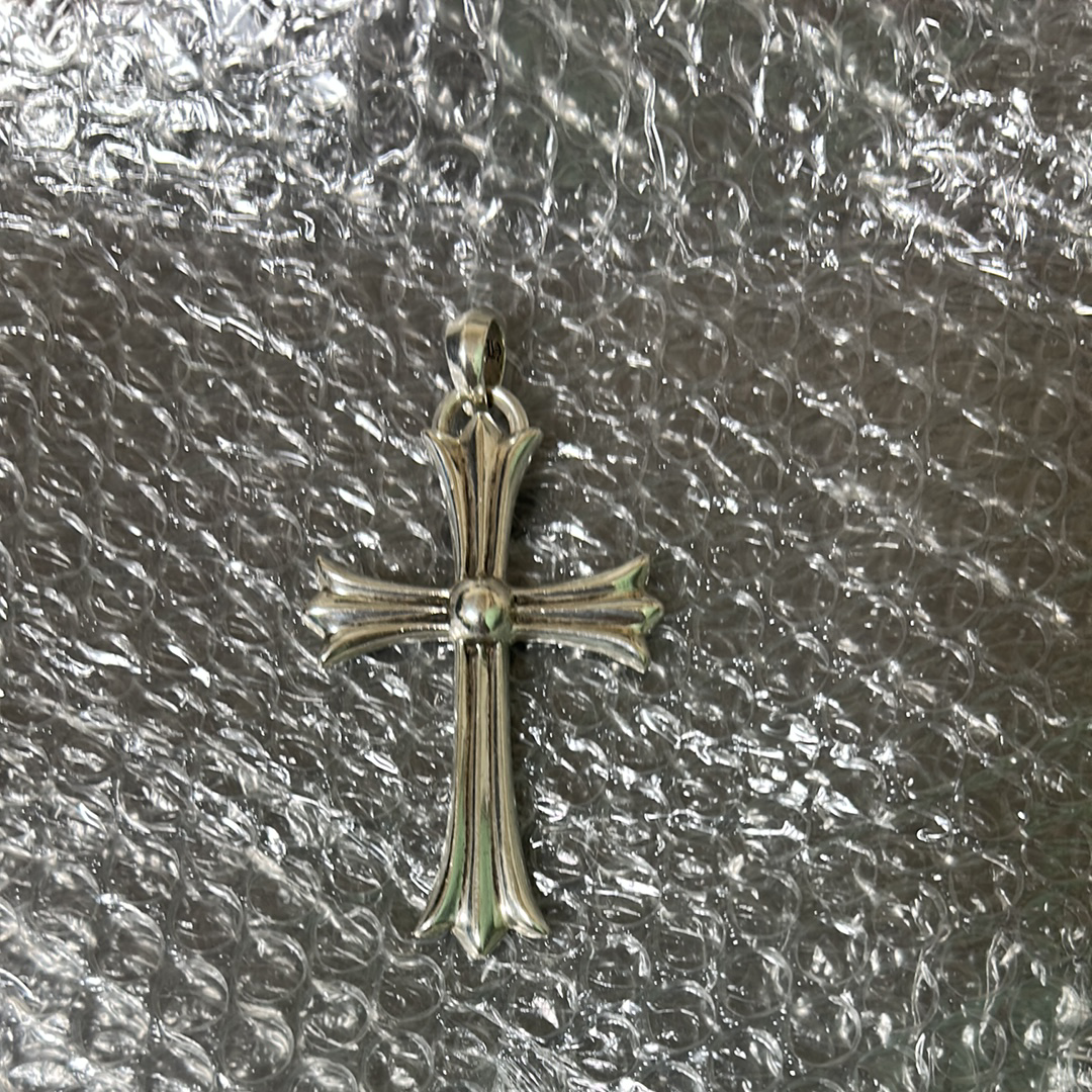 Chrome Hearts Large CH Cross Pendant with Plane Bail "Silver"