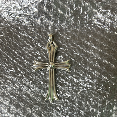 Chrome Hearts Large CH Cross Pendant with Plane Bail "Silver"