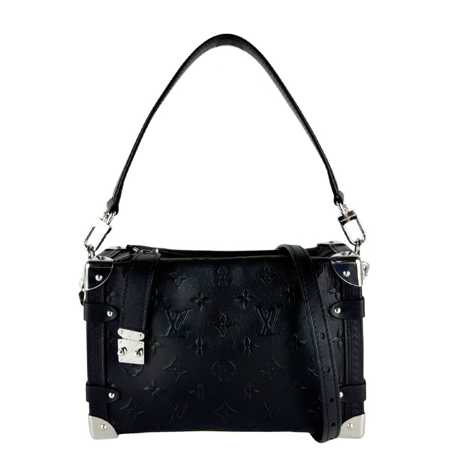 ルイ ヴィトン LOUIS VUITTON ショルダーバッグ ハンドバッグ モノグラム ボールド サイドトランクMM レザー ブラック レディース M14572【中古】 z10611