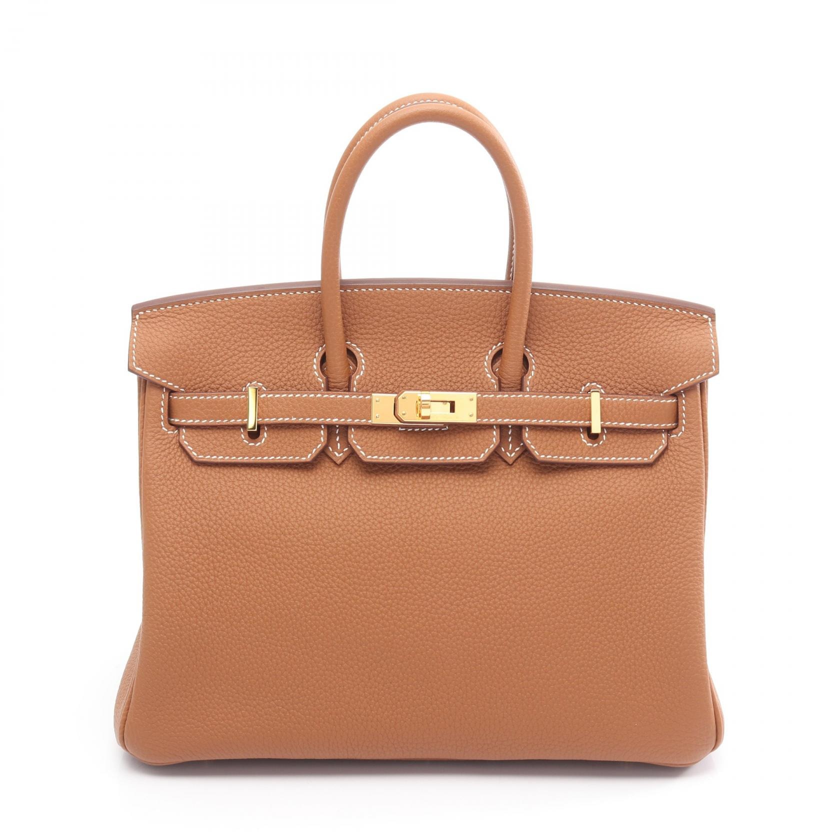 エルメス HERMES バーキン25 ハンドバッグ バッグ レザー トゴ トゴ ゴールド B刻印(2023年製造) レディース ブラウン系 【中古】