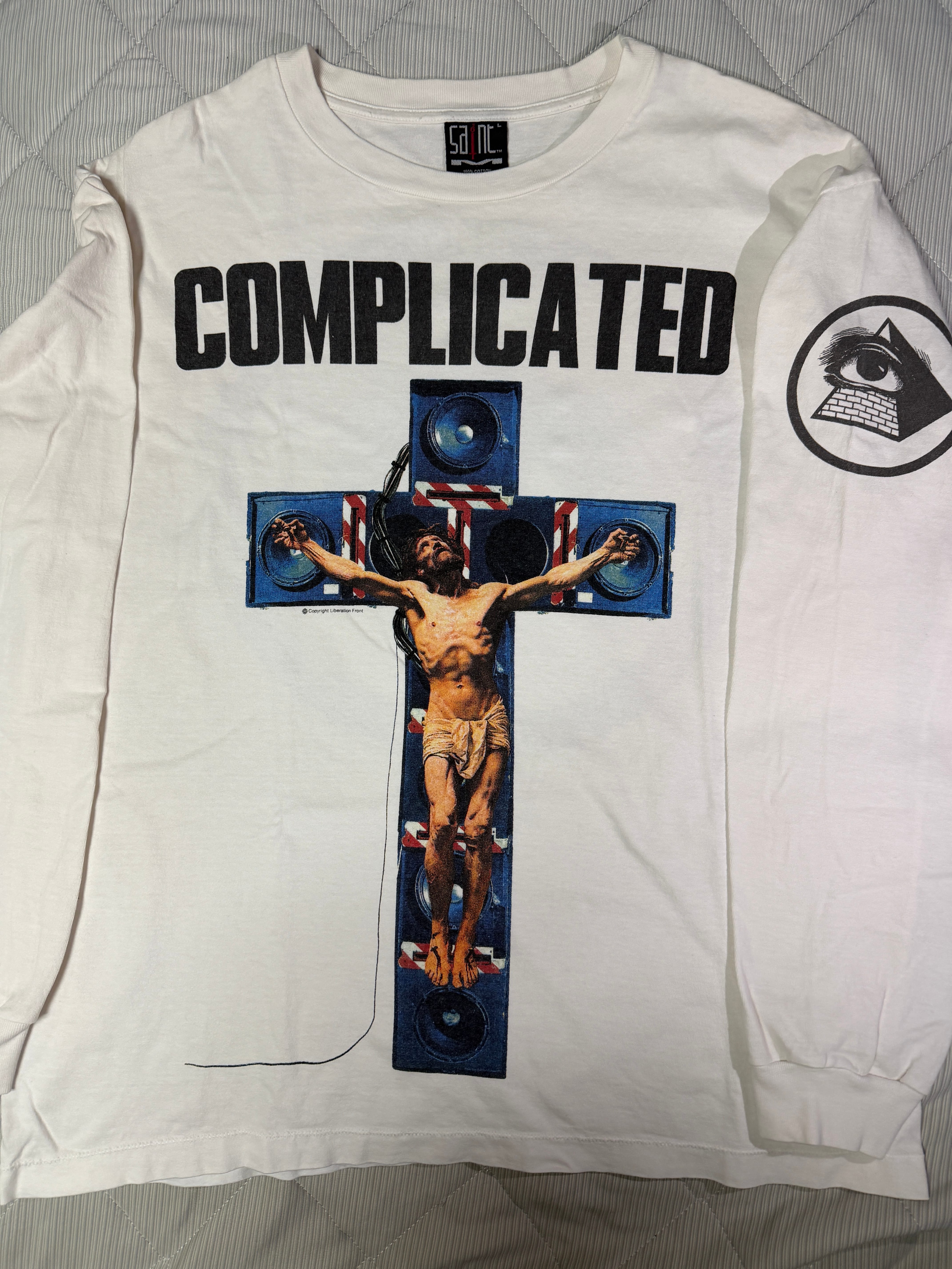 SAINT Mxxxxxx x Kosuke Kawamura KK_LS Tee/Complicated "White"