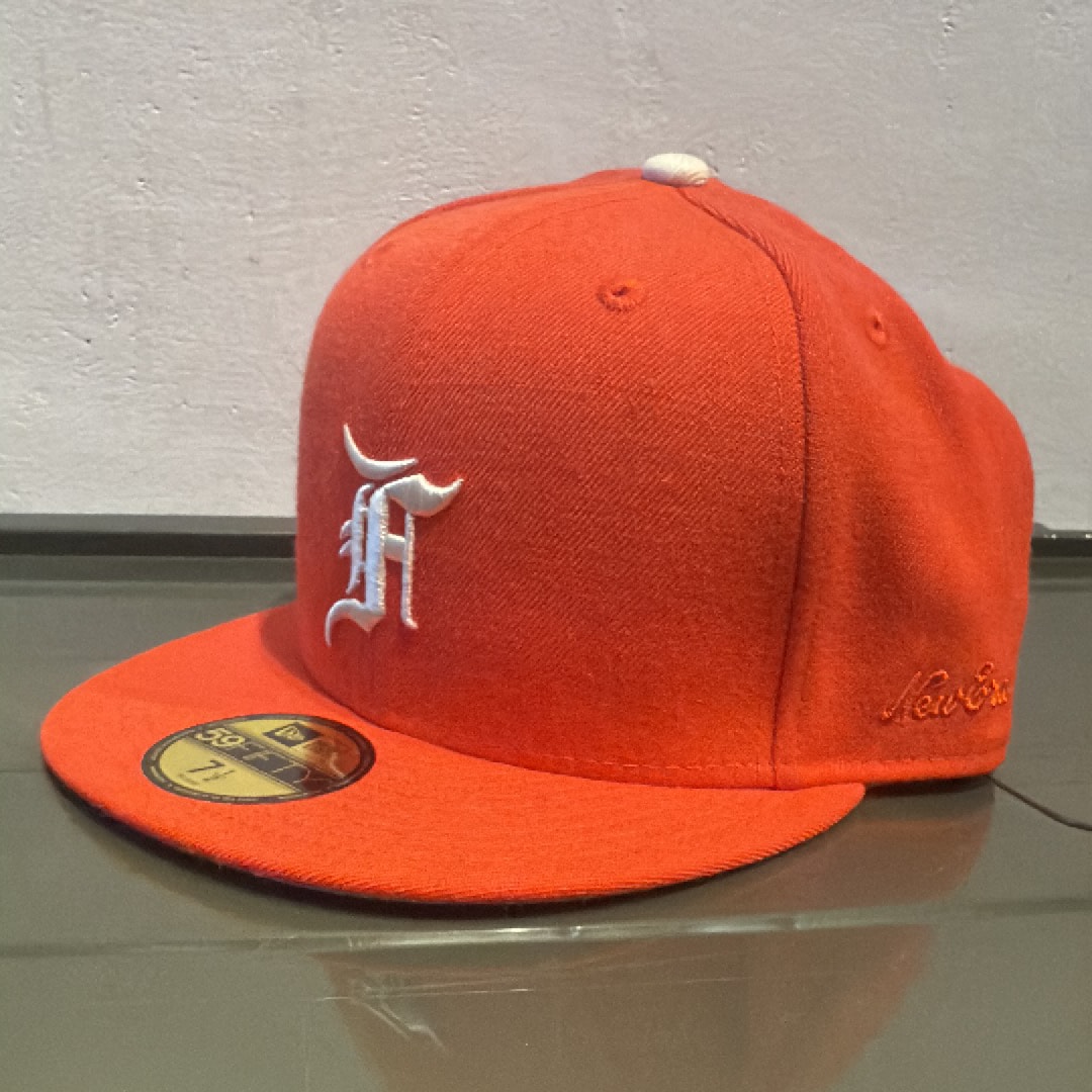 NEW ERA FEAR OF GOD ESSENTIALS 59FIFTY F LOGO Under Visor "Orange"