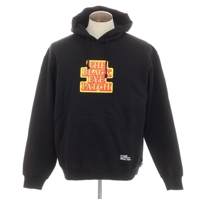 【中古】ブラックアイパッチ BlackEyePatch × スッパイマン 2024年秋冬 コットン パーカー ブラック【サイズL】【メンズ】