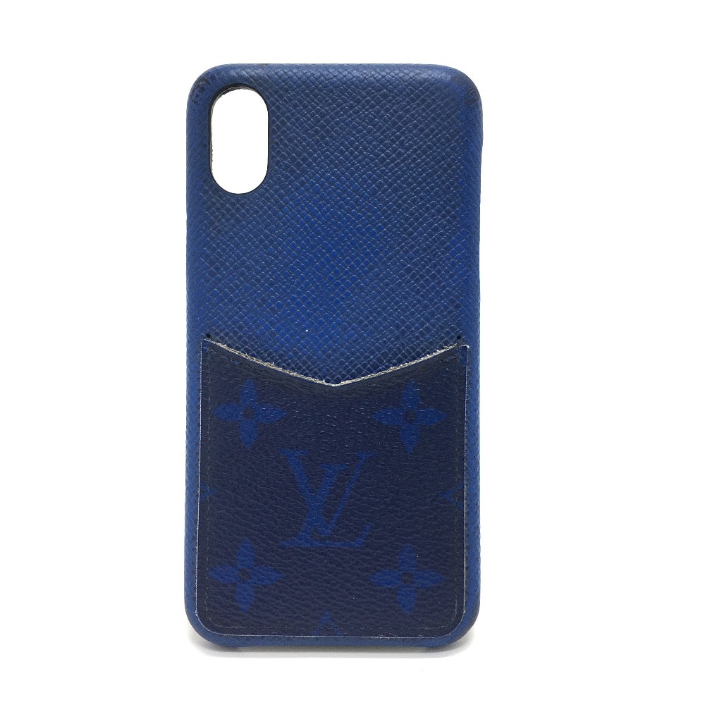 Louis Vuitton iPhone Bumper  X / XS Monogram Taiga "Cobalt"