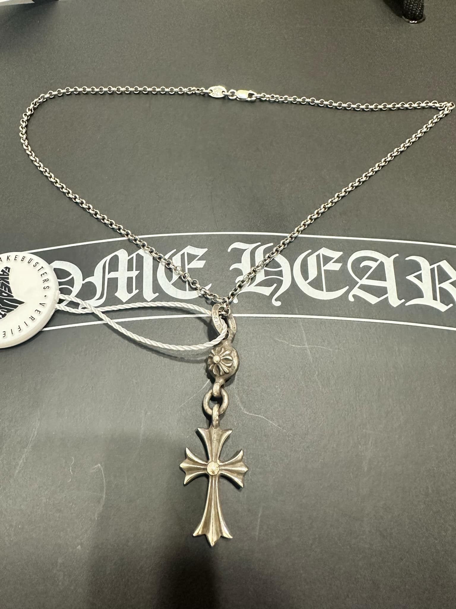 Chrome Hearts 1 Ball Tiny CH Cross Charm "Silver"