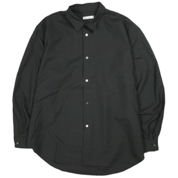 SSZ エスエスズィー 25AW 日本製 WOOL SHIRTS オーバーサイズ ウールシャツ 11-11-1318-139 M BLACK 長袖 BEAMS トップス g24544