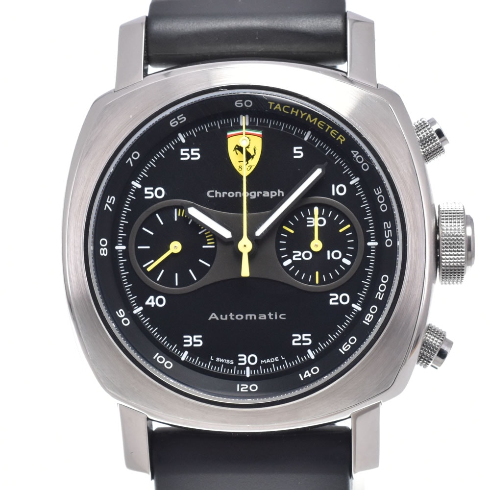 パネライ PANERAI FER00008 フェラーリ ブラック 自動巻き メンズ 美品 箱・保証書付き 腕時計 R#149387