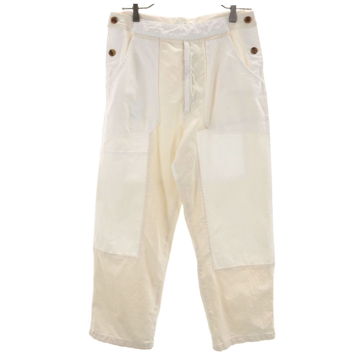 Chloe クロエ イタリア製 ハイウエスト テーパードパンツ 36 アイボリー