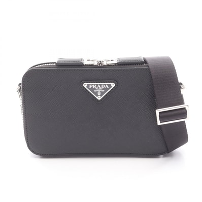プラダ PRADA BRIQUE ブリック ショルダーバッグ バッグ サフィアーノレザー メンズ ブラック系 2VH1739Z2F0002 【新品】
